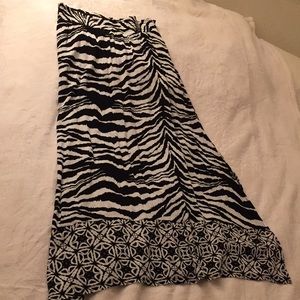 Brand new maxi skirt. Black and white colors with special design at the bottom